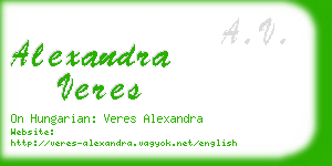 alexandra veres business card